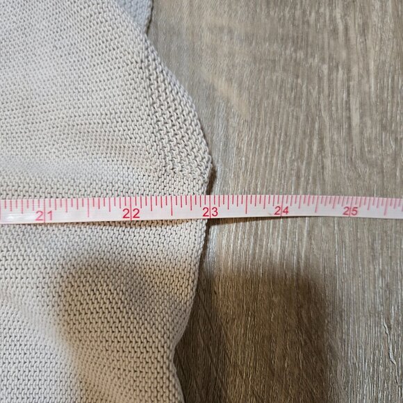 Eileen Fisher Poncho Sweater Women's Size Large Gray Tan Asymetrical Sleeveless - Picture 7 of 11